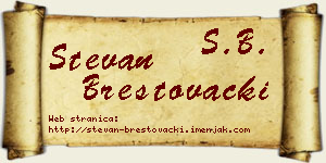 Stevan Brestovački vizit kartica